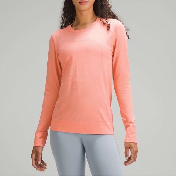 Lululemon | 2023 Swiftly Relaxed LS Seamless Shirt Sunny Coral W3FUPS (12) - Picture 2 of 15